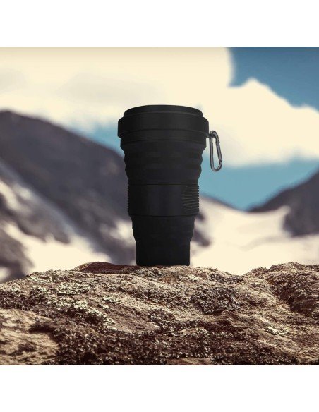 Termo Sport Portátil Plegable Silicona Deportista 550ml