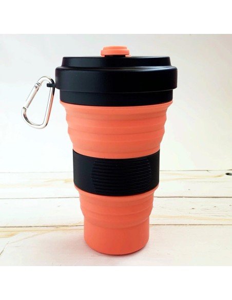 Termo Sport Portátil Plegable Silicona Deportista 550ml