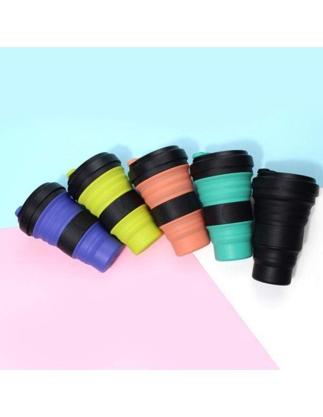 Termo Sport Portátil Plegable Silicona Deportista 550ml