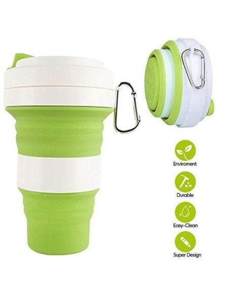 Termo Sport Portátil Plegable Silicona Deportista 550ml