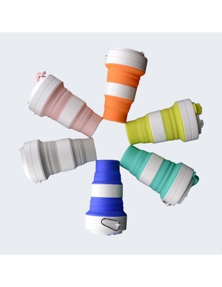 Termo Sport Portátil Plegable Silicona Deportista 550ml