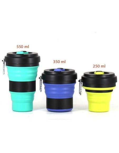 Termo Sport Portátil Plegable Silicona Deportista 550ml