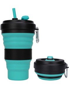 Termo Sport Portátil Plegable Silicona Deportista 550ml 2