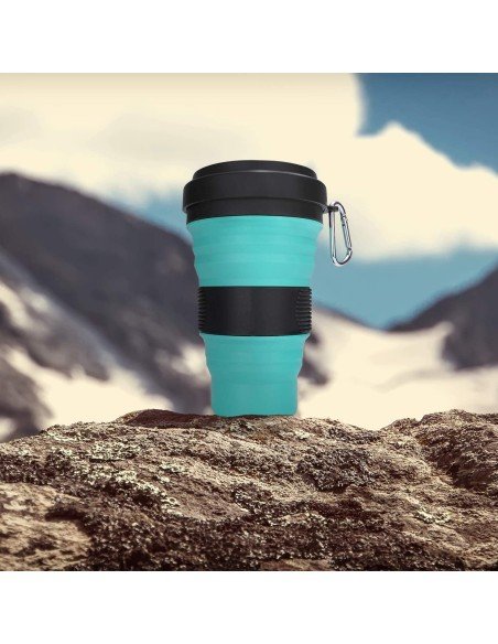 Termo Sport Portátil Plegable Silicona Deportista 550ml
