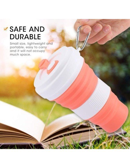 Termo Sport Portátil Plegable Silicona Deportista 550ml