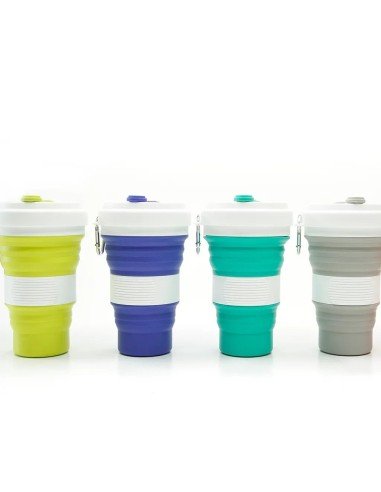 Termo Sport Portátil Plegable Silicona Deportista 550ml