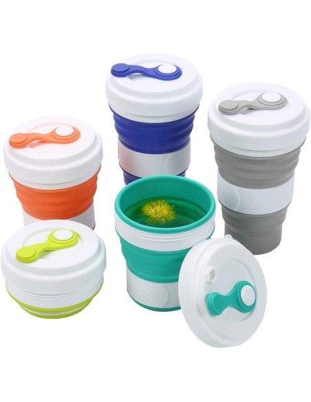 Termo Sport Portátil Plegable Silicona Deportista 550ml