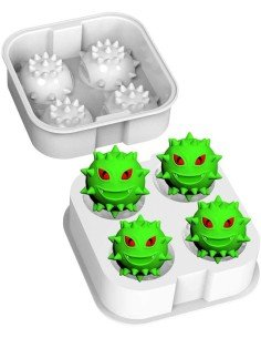 ⭐ Molde Virus Silicona 4 esferas hielo whisky Monster 2