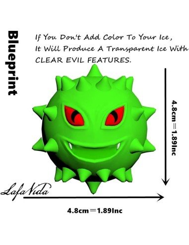 Molde Virus Silicona 4 esferas hielo whisky Monster