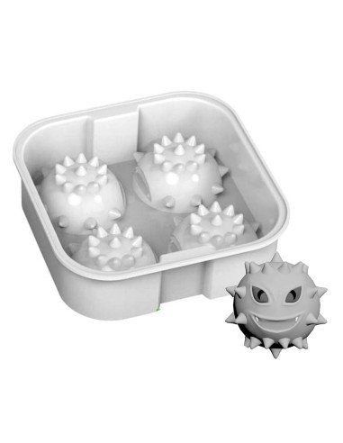 Molde Virus Silicona 4 esferas hielo whisky Monster