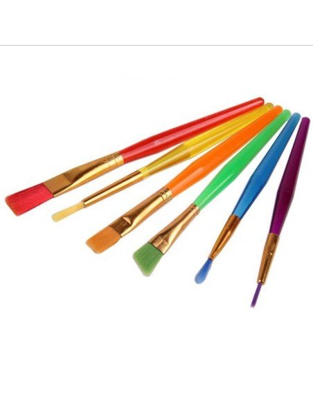 Set x6 Pinceles Rainbow Brush Arco Iris Arte Escolar Set x6 Pinceles Rainbow Brush Arco Iris Arte Escolar