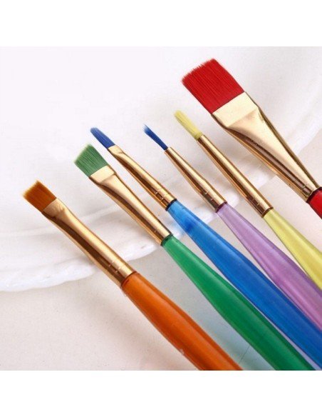 Set x6 Pinceles Rainbow Brush Arco Iris Arte Escolar Set x6 Pinceles Rainbow Brush Arco Iris Arte Escolar