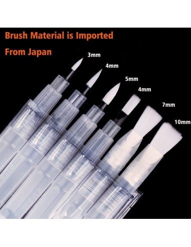 Set x6 Pinceles Recargables Bolígrafos Acuarela Caligrafía