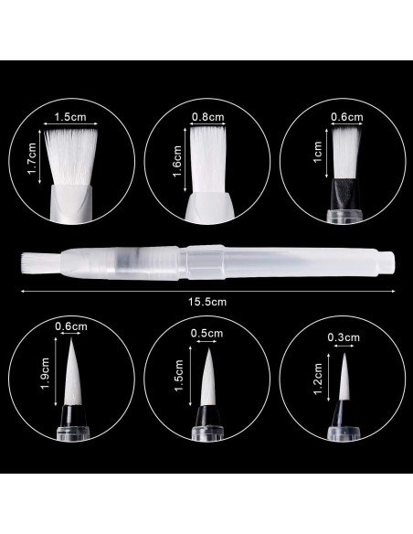 Set x6 Pinceles Recargables Bolígrafos Acuarela Caligrafía