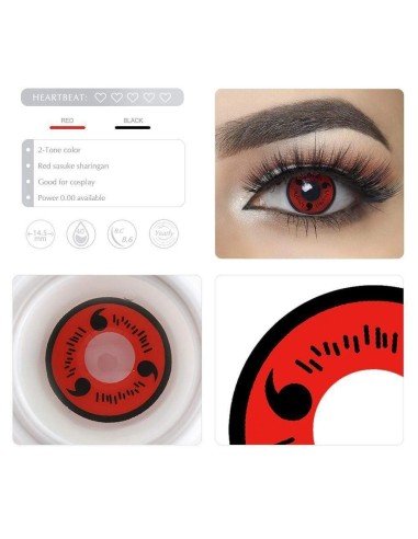 Lentes Locos Itachi Red Crazy Lentes Halloween Disfraz Brujas