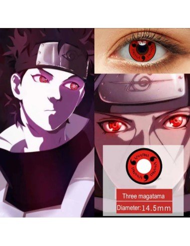 Lentes Locos Itachi Red Crazy Lentes Halloween Disfraz Brujas