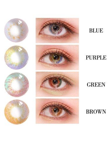 Lentes Cosplay Carbee Fire Anime Iris Multicolor