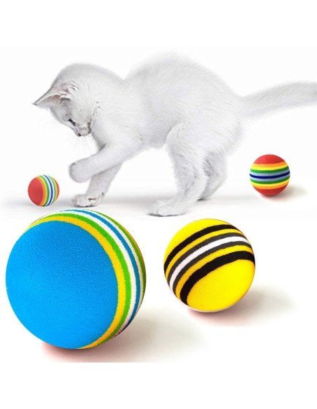 Juguete x4 Bolas suaves de colores para Mascota Juguete x4 Bolas suaves de colores para Mascota