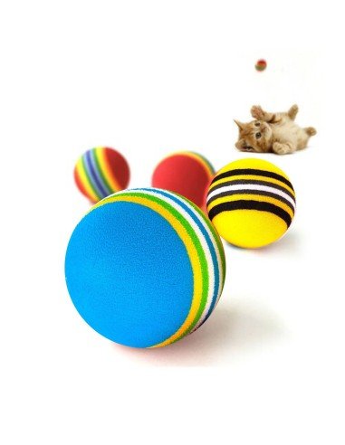 Juguete x4 Bolas suaves de colores para Mascota