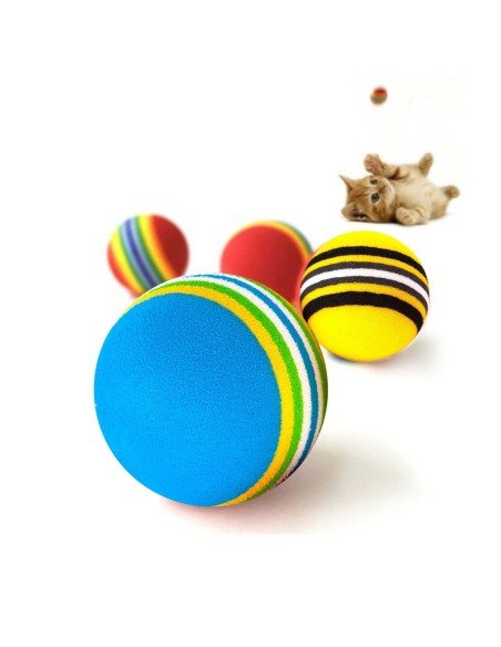 Juguete x4 Bolas suaves de colores para Mascota Juguete x4 Bolas suaves de colores para Mascota