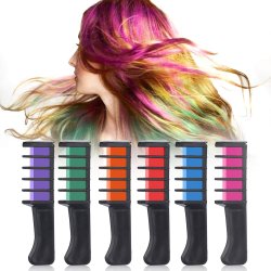 Set x6 Peine Tiza Para Cabello Tinte Temporal Brillante