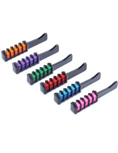 Set x6 Peine Tiza Para Cabello Tinte Temporal Brillante 2