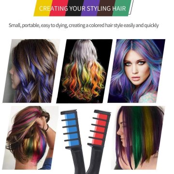 Set x6 Peine Tiza Para Cabello Tinte Temporal Brillante