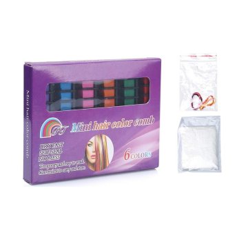 Set x6 Peine Tiza Para Cabello Tinte Temporal Brillante