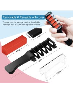 Set x10 Peine De Tiza Para Cabello Tinte Temporal Brillante 2