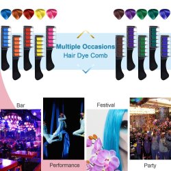Set x10 Peine De Tiza Para Cabello Tinte Temporal Brillante