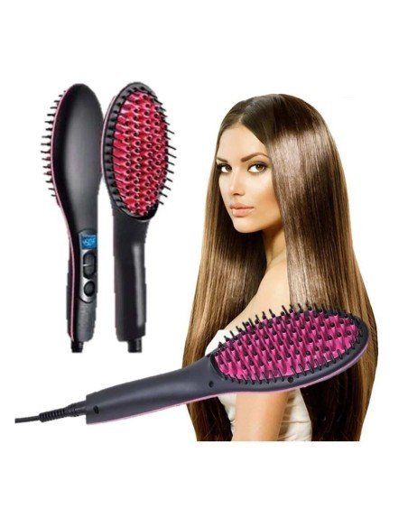 Cepillo Alisador Plancha Cabello Eléctrico Hairliss B-Fresh - Rosado