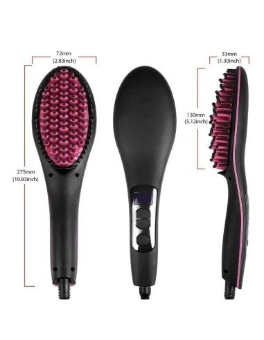 Cepillo Alisador Plancha Cabello Eléctrico Hairliss B-Fresh - Rosado