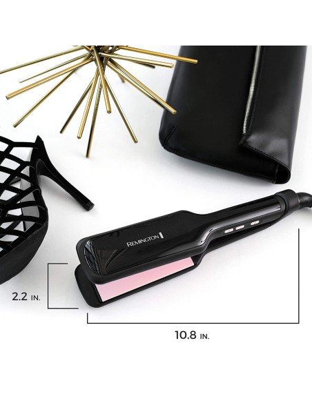Plancha de Cabello Remington Cerámica Pearl S9520 Ancha de 2"