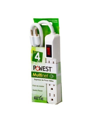 Supresor de Picos de 4 salidas, multiplique sus opciones de conexión