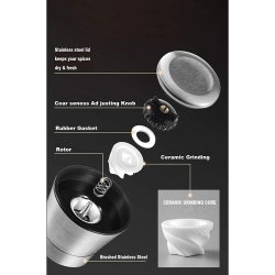 Set x2 Molino D Sal Y Pimienta Acero Inoxidable  - Pimentero