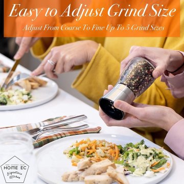 Set x2 Molino D Sal Y Pimienta Acero Inoxidable  - Pimentero