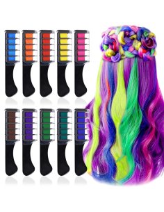 Set x10 Peine De Tiza Para Cabello Tinte Temporal Brillante
