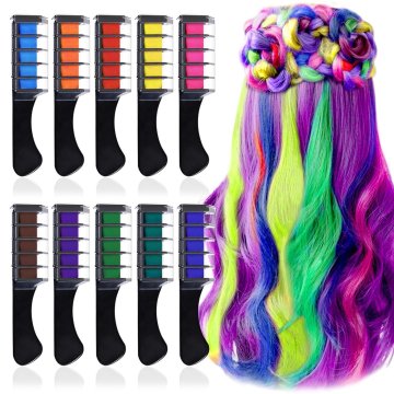 Set x10 Peine De Tiza Para Cabello Tinte Temporal Brillante