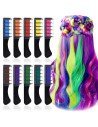 Set x10 Peine De Tiza Para Cabello Tinte Temporal Brillante