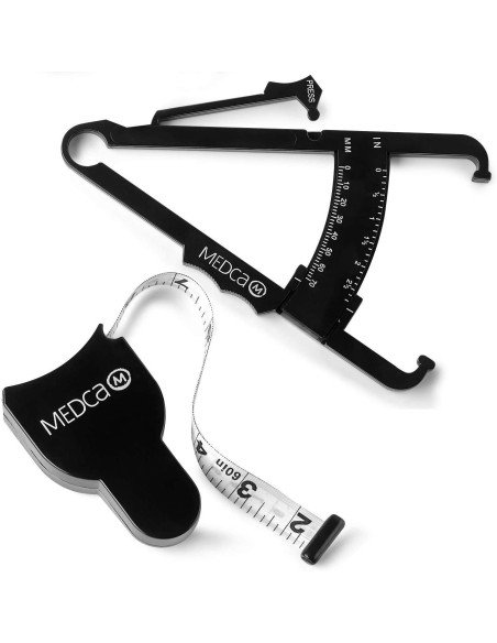 Kit Fitness Control Adipómetro + Cinta Métrica medidores de grasa corporal calibrador Kit Fitness Control Adipómetro + Cinta Métrica medidores de grasa corporal calibrador
