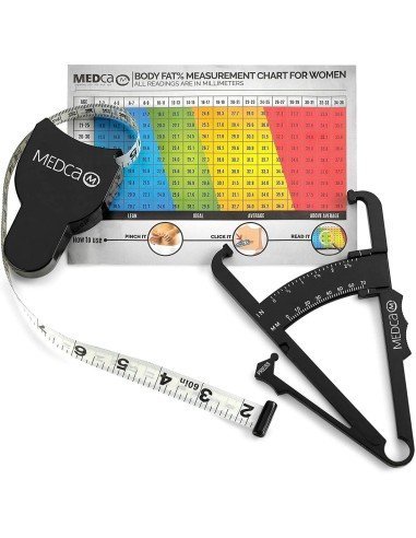 Kit Fitness Control Adipómetro + Cinta Métrica medidores de grasa corporal calibrador