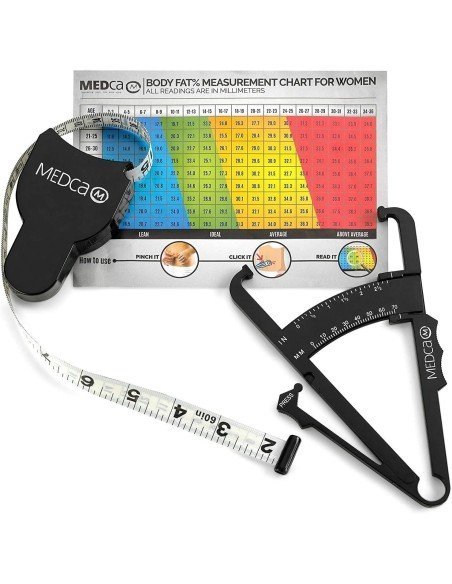 Kit Fitness Control Adipómetro + Cinta Métrica medidores de grasa corporal calibrador Kit Fitness Control Adipómetro + Cinta Métrica medidores de grasa corporal calibrador