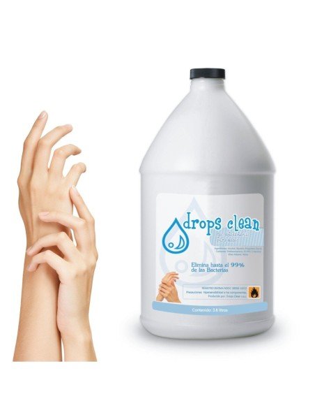 Un Litro de Gel AntiBacterial Drops Clean limpia y desinfecta tus manos  Un Litro de Gel AntiBacterial Drops Clean limpia y desinfecta tus manos