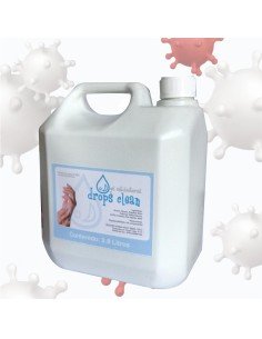 Un Galón de Gel AntiBacterial Drops Clean limpia y desinfecta tus manos (Un Galón)