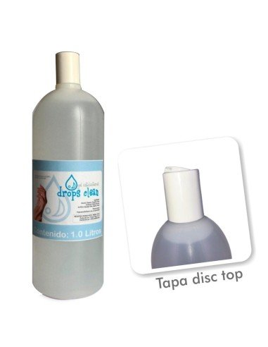 Un Litro de Gel AntiBacterial Drops Clean limpia y desinfecta tus manos 