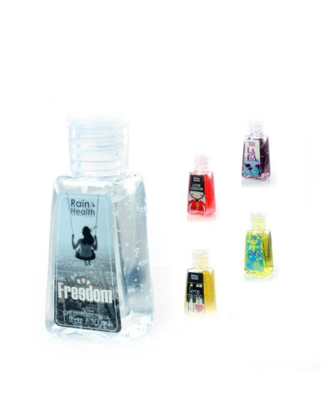 Un Kit de Gel AntiBacterial Rain Health limpia y desinfecta tus manos (15 unidades)