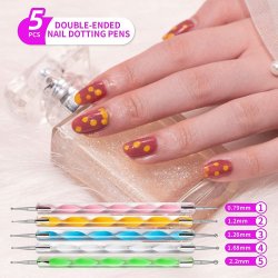 Kit x20 Decorativos De Uñas 15 Pinceles + 5 Punteros Dotting