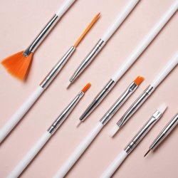 Kit x20 Decorativos De Uñas 15 Pinceles + 5 Punteros Dotting