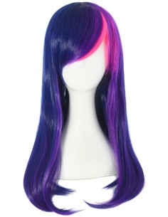 Peluca Bicolor Degradee 60cm Harajuku Morado Azul Fucsia 2