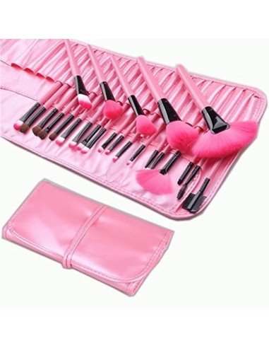 Set de 24 brochas y pinceles para maquillaje profesional